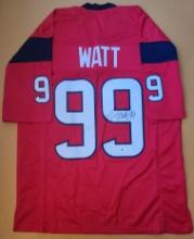 J.J. Watt Houston Texans Autographed Custom Football Jersey GA coa