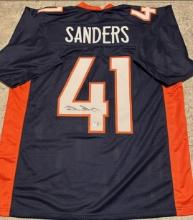 Drew Sanders Denver Broncos Autographed Custom Football Jersey Beckett Hologram