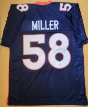 Von Miller Denver Broncos Autographed Custom Football Jersey GA coa