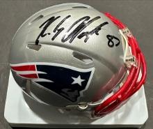 Rob Gronkowski New England Patriots Autographed Riddell Mini Helmet GA coa