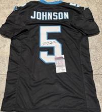 Diontae Johnson Carolina Panthers Autographed Custom Football Jersey JSA W coa