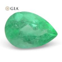 Pretty GIA Certified 1.37 Ct Natural Emerald