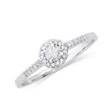 14KT White Gold 0.35ctw Diamond Ring