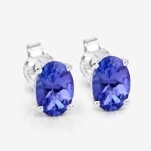 14KT White Gold 1.20ctw Tanzanite Earrings