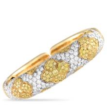 Bvlgari 18K Yellow Gold 10.69ctw Yellow and White Diamond Bracelet