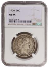 1900 Barber Half Dollar NGC VF25