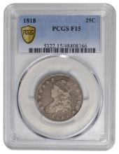 1818 Capped Bust Quarter PCGS F15