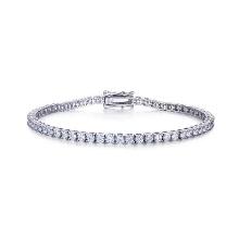 Plated Rhodium 7.0ctw White E-F Fire Moissanite Bracelet