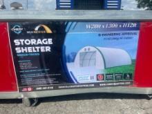 New Gold Mountain 20X30X12' Storage Shelter