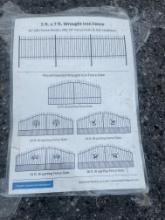 New Skid Lot Of (40) 5X7' Wrought Iron Fence