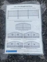 New Skid Lot Of (40) 5X7' Wrought Iron Fence