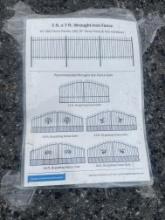 New Skid Lot Of (40) 5X7' Wrought Iron Fence