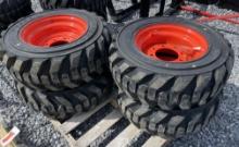 New Set of (4) 10-16.5 N.H.S Skid Loader Tires