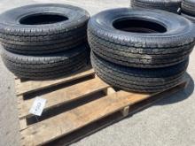 New Set Of (4) 12-16.5 Skid Loader Tires W/ Rims