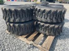 New Set Of (4) SKS-1 12-16.5 Skid Loader Tires