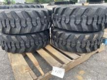 New Set Of (4) 10-16.5 NHS SKS1 Skid Loader Tires