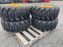 New Set Of (4) 12-16.5 NHS Skid Loader Wheels