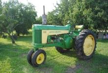 John Deere 630 tractor, gas, narrow front, power steering, 3-point, pto, pulley, single hydraulic, 6