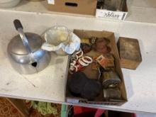 Vintage pencil sharpener, hot water kettle, etc.......Shipping