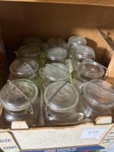 Clear Glass Fruit Jars with Glass Lids