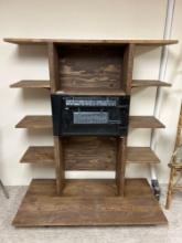 Shelving Unit with Cook Stove Cast Iron Door