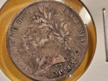 1825 Great Britain six pence in About Uncirculated - details