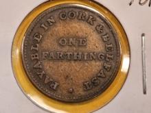 Cool 1841 Ireland Farthing Token