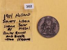 * Scarce! 1904 Holland Society Libera Soror Medal