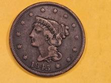 1843 Braided Hair Large Cent