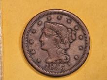 1855 Braided Hair Large Cent