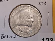 Brilliant About Uncirculated 1893 Columbian Commemorative Half Dollar