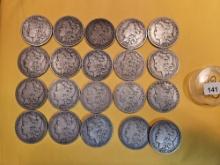 ** FULL ROLL ** Twenty Morgan Silver Dollars