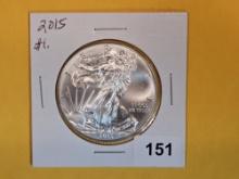 GEM Brilliant Uncirculated 2015 American Silver Eagle