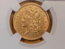 ** GOLD ** NGC 1836 Gold Classic Head Half Eagle in Brilliant About Uncirculated - details