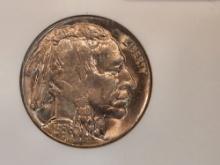 GEM! NGC 1936-S Buffalo Nickel in Mint State 65