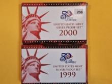 1999 and 2000 US SILVER Proof Sets