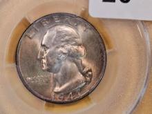 GEM! PCGS 1947 Washington Quarter in Mint State 65