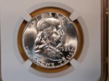 NGC 1956 Franklin Half Dollar in Mint State 64