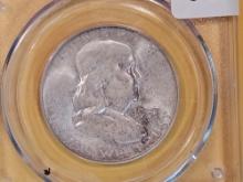 OGH! PCGS 1957 Franklin Half Dollar in Mint State 64