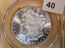 CACG 1880-S Morgan Dollar in Mint State 63