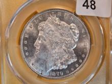 CACG 1879-S Morgan Dollar in Mint State 64