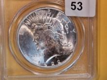 PCGS 1922-S Peace Dollar in Mint State 64