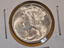 Very Choice Brilliant Uncirculated 1941 Mercury Dime