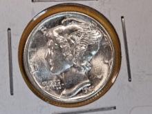 Gem Brilliant Uncirculated 1941 Mercury Dime