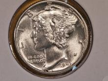 Very Choice Brilliant Uncirculated 1943 Mercury Dime