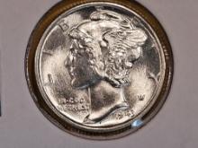 Gem Brilliant Uncirculated 1943 Mercury Dime