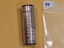 Original Brilliant Uncirculated FULL ROLL of 1960 silver Roosevelt Dimes