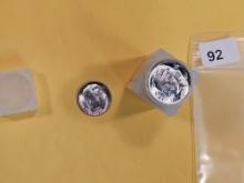 Original Brilliant Uncirculated FULL ROLL of 1960 silver Roosevelt Dimes