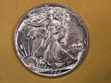 Brilliant uncirculated 1944 Walking Liberty Half Dollar