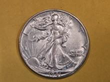 Brilliant About Uncirculated 1941-D Walking Liberty Half Dollar